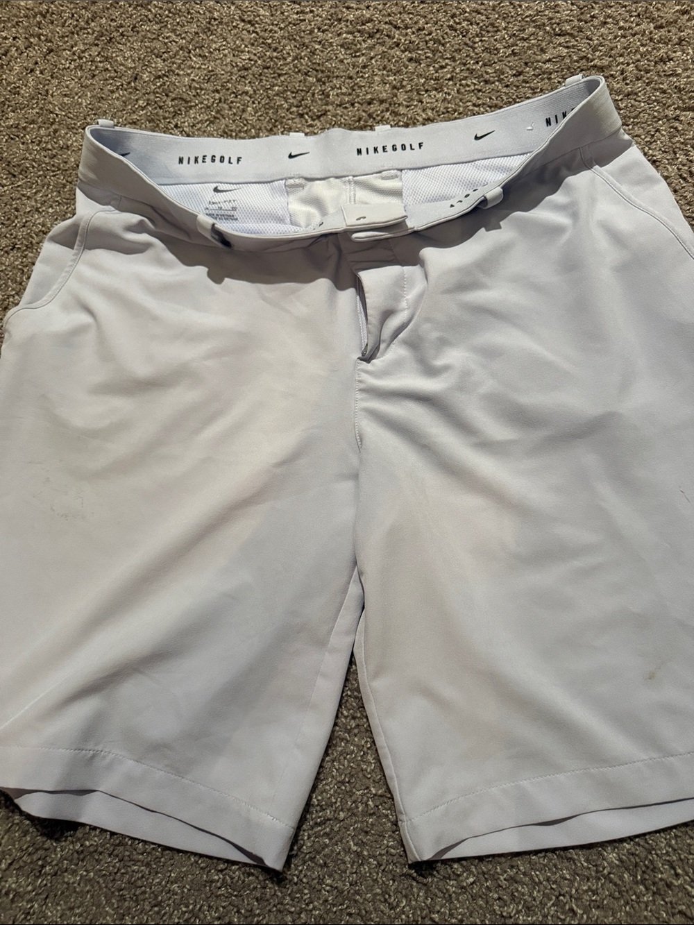 Nike White Men's Athletic Golf Shorts